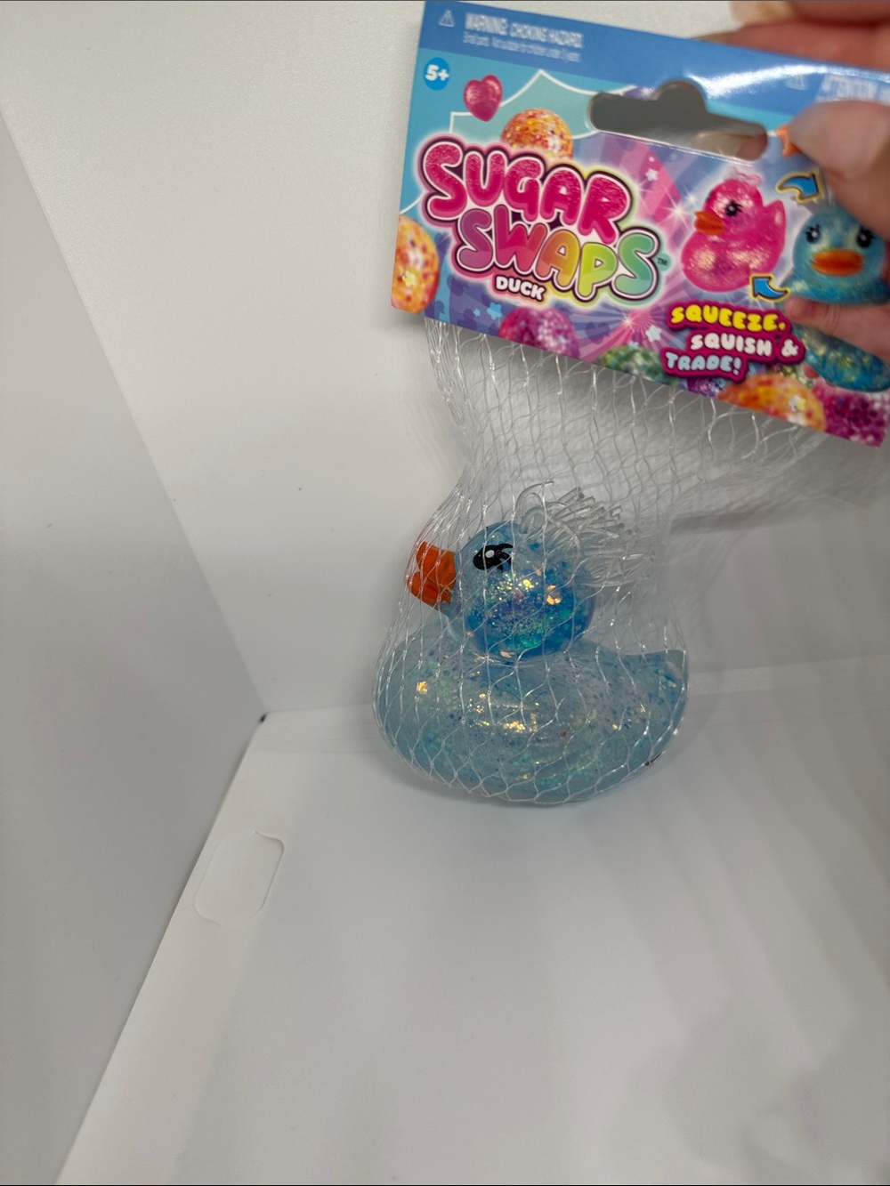 Sugar Swaps Blue Glitter Duck Kids Squishy Toy